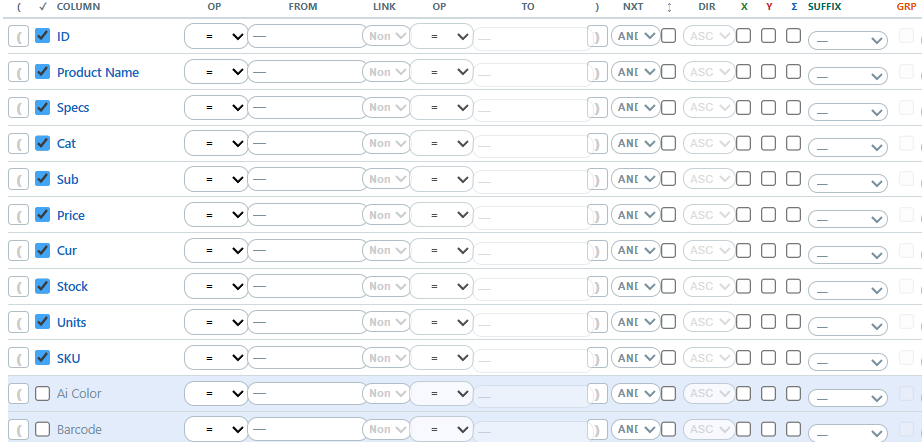 intro_reports — columns