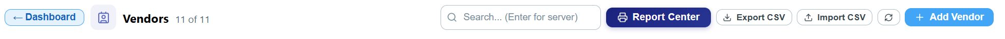 vendors — toolbar